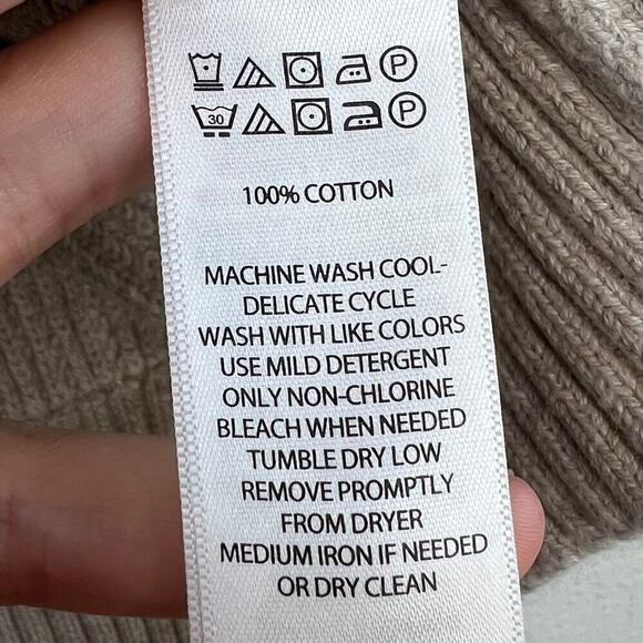 Joie Cream Cotton Short Sleeve V Neck Sweater Small Goblin Corpcore Minimalist - Picture 4 of 5